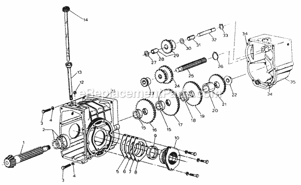Transmission-Rear Housing & Gear Housing-582- Diagram and Parts List for 1604 2050598U, 144-582-399, 145-582-399, 142-582-3 Cub Cadet Lawn Tractor